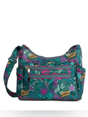 Lug Camper SE Crossbody Bag Evermore Flora Green